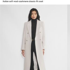 Aritzia Babaton Cream Wool Coat